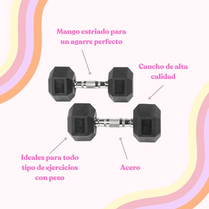 Mancuernas hexagonales